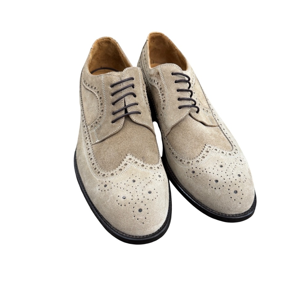 Leather Gordon Rush Mens Suede‎ Wingtip Brogue Oxford Dress Shoes Size 10